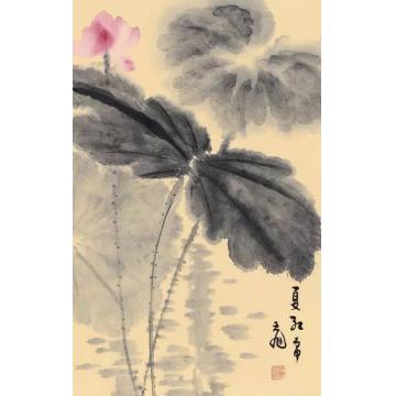 李天旭国画花鸟夏红字画之家