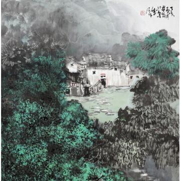 张际才油画风景井岗山下字画之家