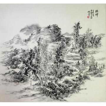 潘晓鸣油画风景听蝉字画之家