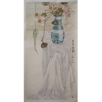 罗大华油画静物青花荷韵字画之家