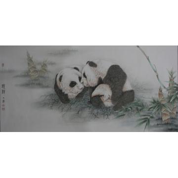 罗大华国画动物玩伴字画之家