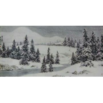 雪华冬油画风景雪华冬山水画作字画之家