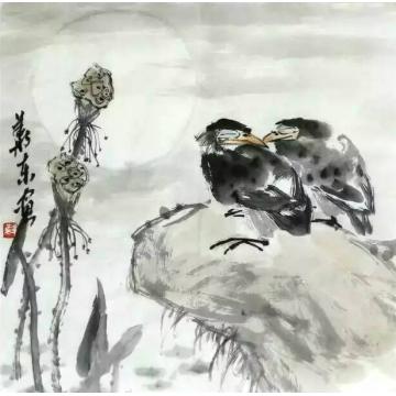 雪华冬国画花鸟雪华冬花鸟画作字画之家