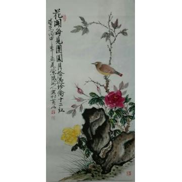 江本纯国画花鸟花开无声字画之家
