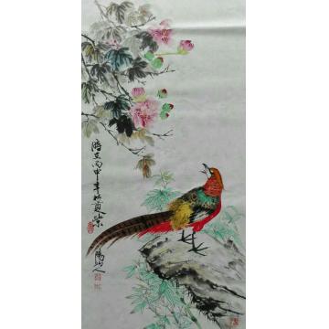 江本纯国画花鸟锦上添花字画之家