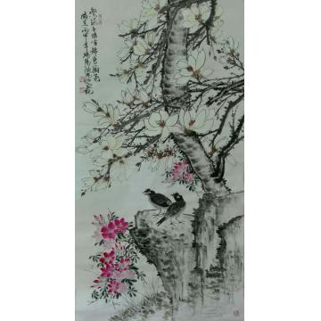 江本纯国画花鸟春花烂漫字画之家