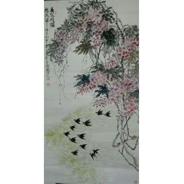 江本纯国画花鸟春光明媚字画之家