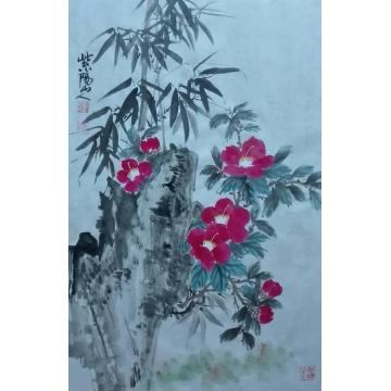 江本纯国画花鸟茶花字画之家