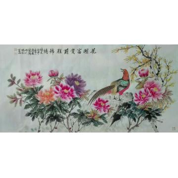 江本纯国画花鸟花开富贵字画之家