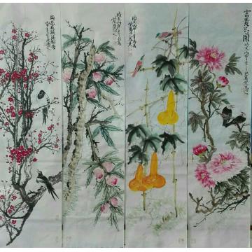 江本纯国画花鸟福禄寿喜字画之家
