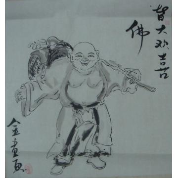 孙建立国画人物哈哈笑字画之家