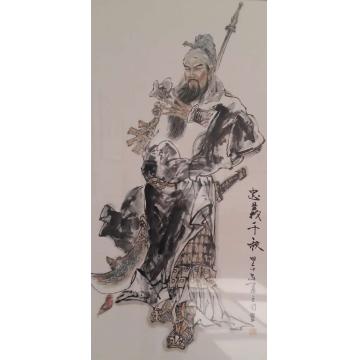 夏文周国画人物忠义千秋字画之家
