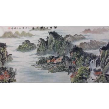 夏文周国画山水夏文周山水画作字画之家