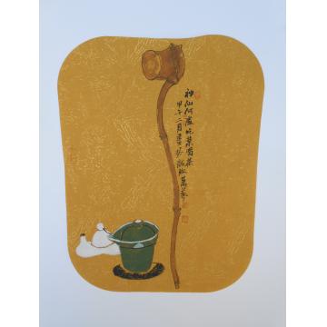萧艺油画静物神仙何处吃菜喝茶字画之家