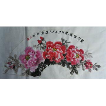 陈文赞国画花鸟盛开富贵花字画之家