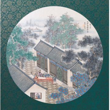 张应平油画风景雅集图字画之家