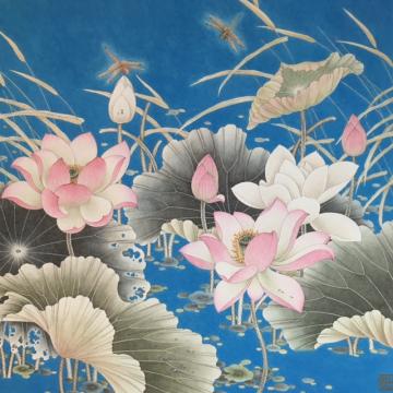 张应平国画花鸟荷塘清梦字画之家