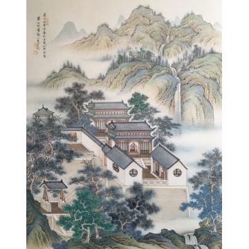 张应平油画风景兰山晓雾字画之家