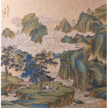 张应平油画风景坐看云起字画之家