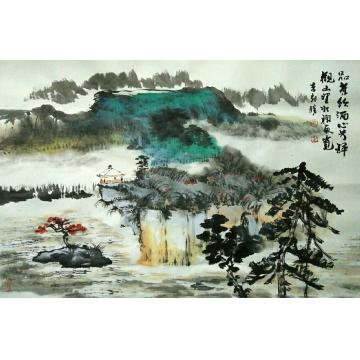 李朝胜国画山水李朝胜山水画作字画之家