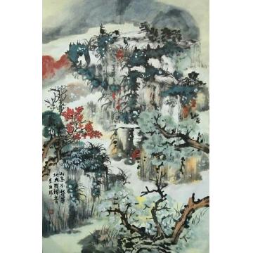李朝胜油画风景山高不愁草 地大有祥音字画之家