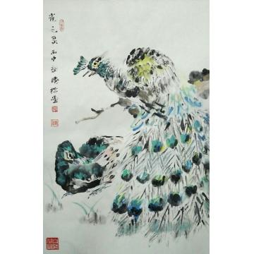 李朝胜国画动物雀之灵字画之家