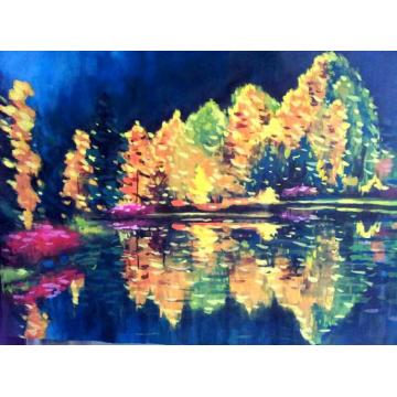 廖贵兴油画风景春天的音符字画之家