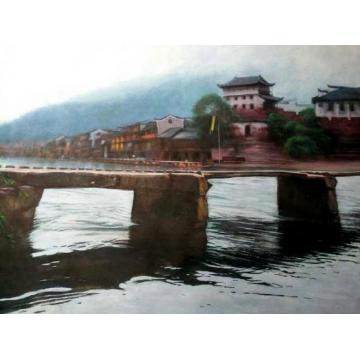 廖贵兴油画风景凤凰小桥字画之家
