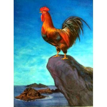 廖贵兴国画花鸟公鸡图字画之家