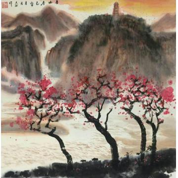何秋静国画山水山水画作字画之家