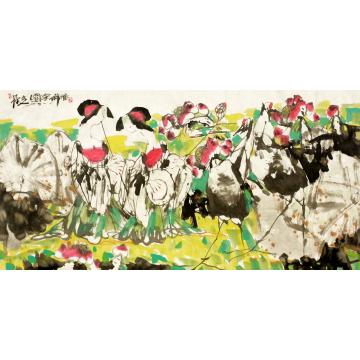 孙光国画人物雅荷家园字画之家