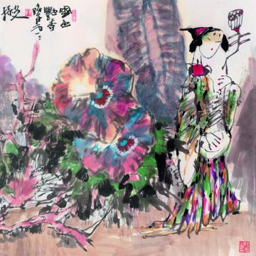 孙光国画人物国色艳香字画之家