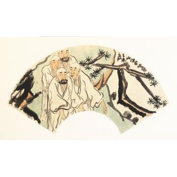 罗立纲国画人物绝品在深山字画之家