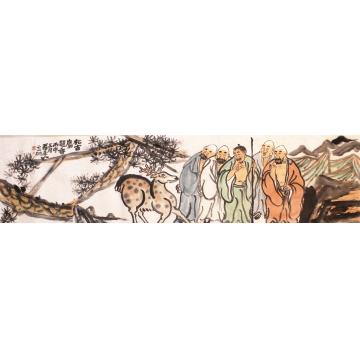 罗立纲国画人物松古麝留香字画之家