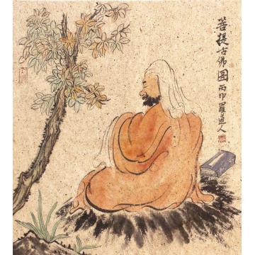 罗立纲国画人物菩提古佛图字画之家