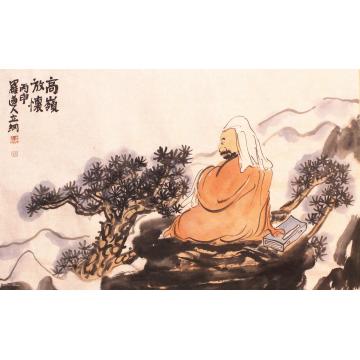 罗立纲国画人物高岭放怀字画之家