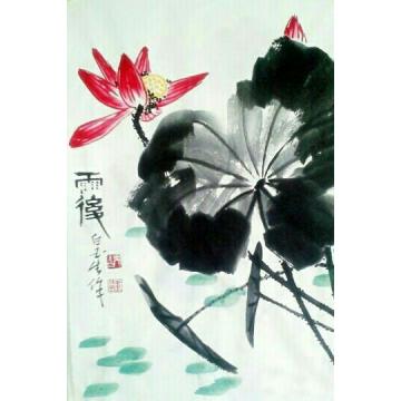 白玉生国画花鸟雨后字画之家
