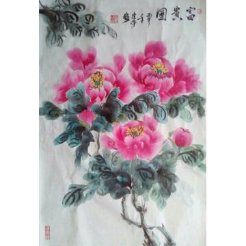 李建亭国画花鸟富贵图字画之家