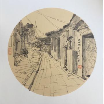 李绵松油画风景惠州龙华村字画之家