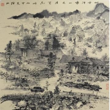 李绵松国画山水山东沂蒙山大洼百花峪字画之家