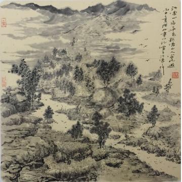 李绵松国画山水沂蒙山区平邑县蒙山人家记游字画之家