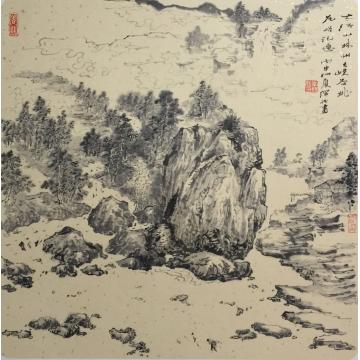 李绵松国画山水太行山林州大峡谷桃花峪记忆字画之家