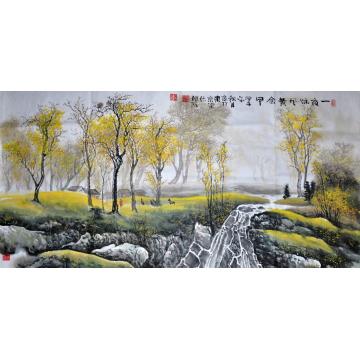 张旭阳油画风景一夜秋风黄金甲字画之家