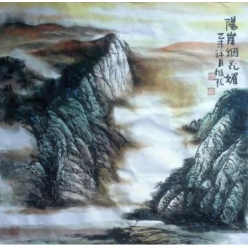 张旭阳国画山水阳崖烟花媚字画之家