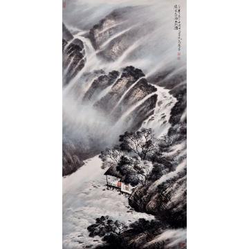 马骏国画山水暴风急雨山欲摧字画之家