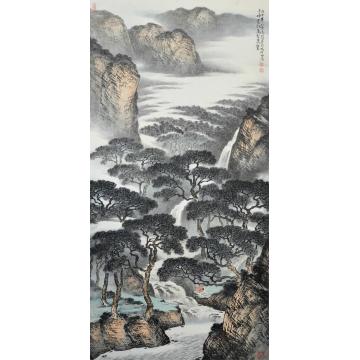 马骏国画山水千峰云松  万壑泉声字画之家