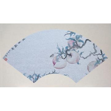 尤思成国画花鸟蟠桃献寿字画之家