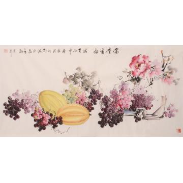 赵洪新国画花鸟富贵香甜字画之家