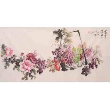 赵洪新国画花鸟富贵硕果字画之家