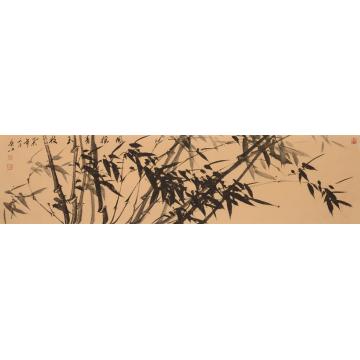 周庚江国画花鸟风摇青玉枝字画之家